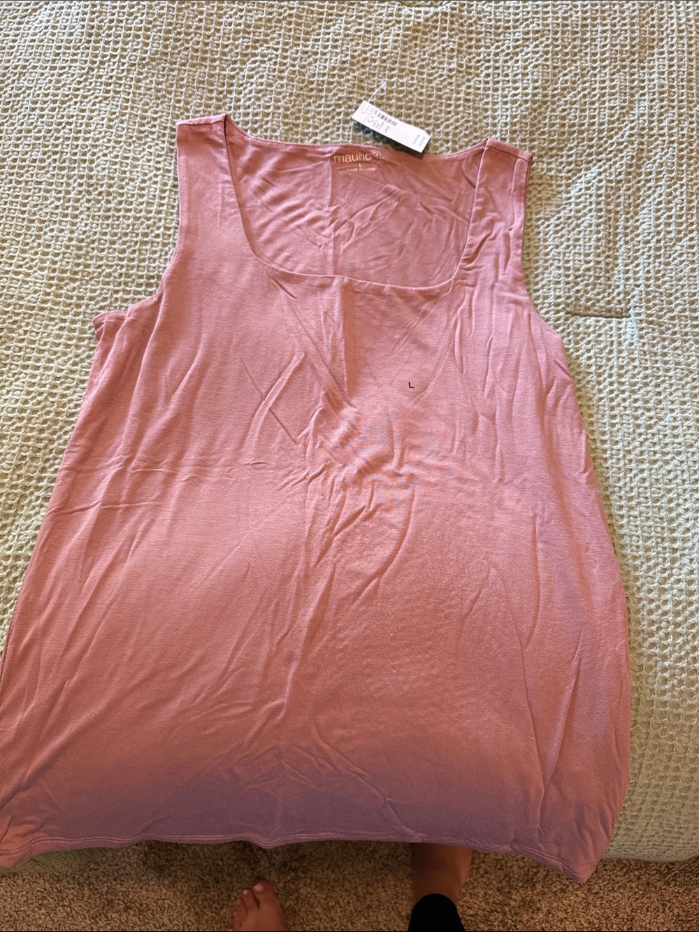 Mauve Relaxed Scoop Neck Tank